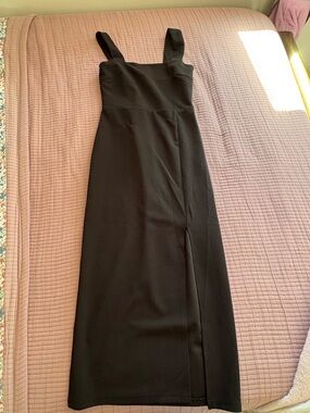 Petal & Pup Black Square-Neck Maxi Dress